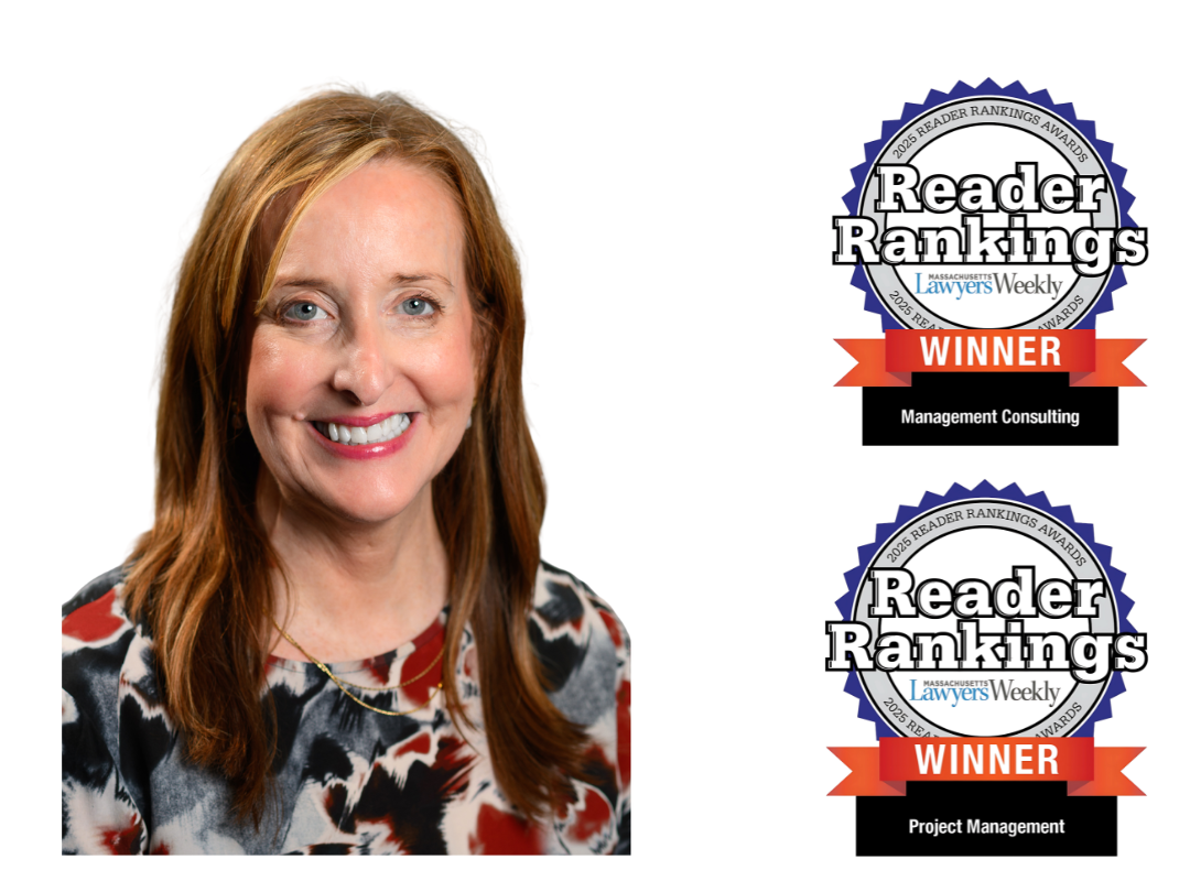 Margaret Burke, Founder and CEO of MB Law Firm Consulting, with 2025 Reader Rankings awards